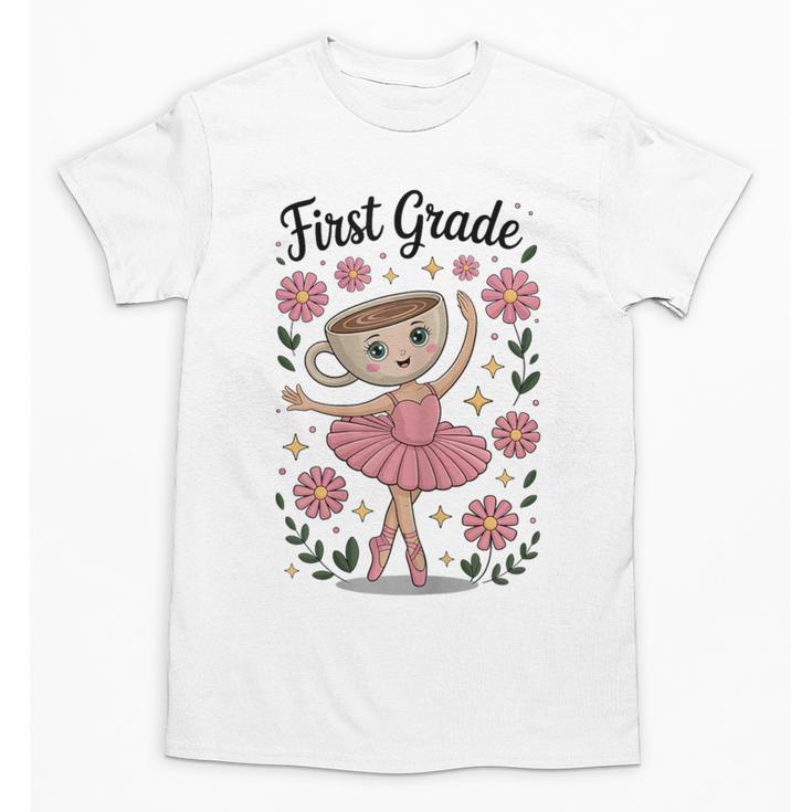 Girls Back To School Cappuccina Italian Brainrot First Grade Unisex T-Shirt