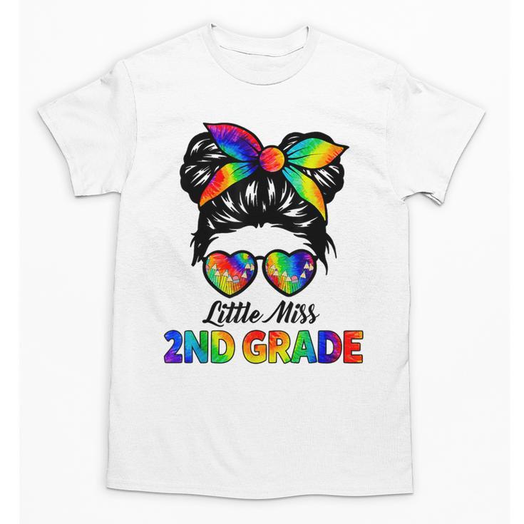 Girls Second Grade Back To School Cute Little Miss 2nd Grade Unisex T-Shirt