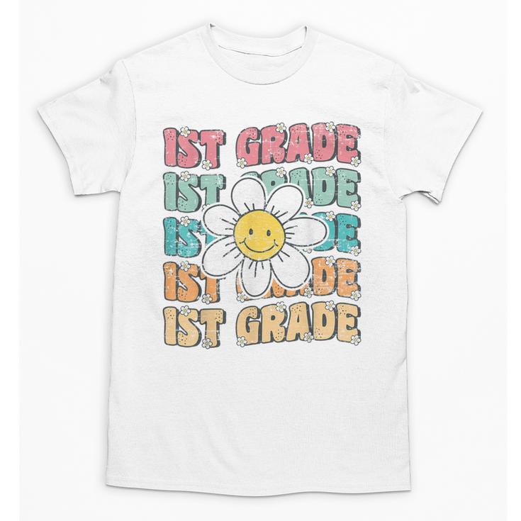 Groovy 1st Grade Back To School First Day Of First Grade Unisex T-Shirt