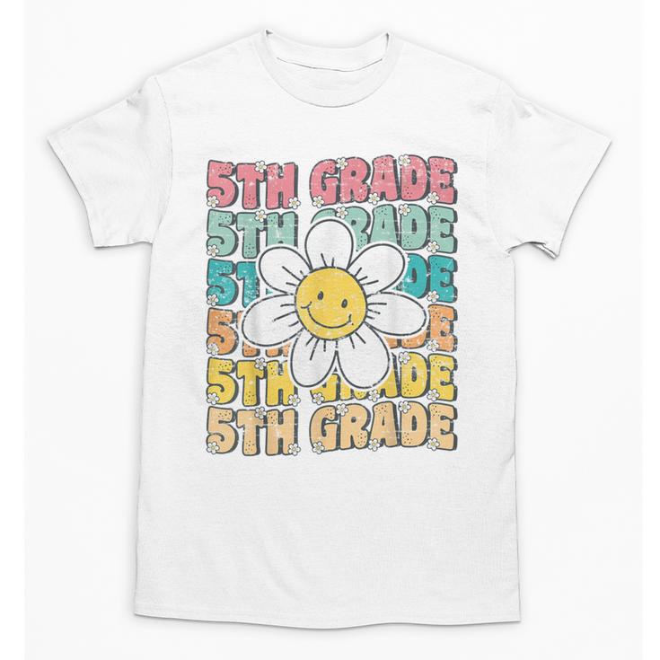 Groovy 5th Grade Back To School First Day Of Fifth Grade Unisex T-Shirt