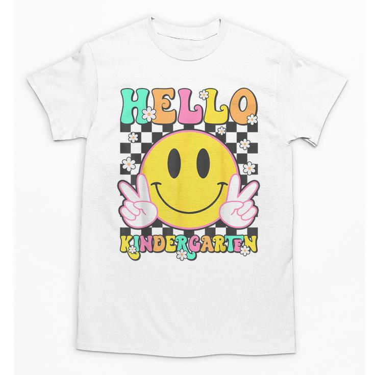 Hello Kindergarten Smile Face Back To School Girl Kid Unisex T-Shirt