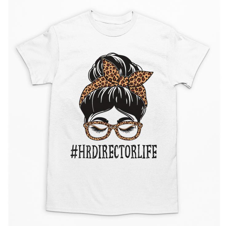 HR Director Leopard Messy Bun Appreciation Back To School Performance Unisex T-Shirt