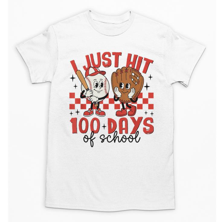 I Just Hit 100 Days Of School Baseball 100th Day Teacher Kid Unisex T-Shirt