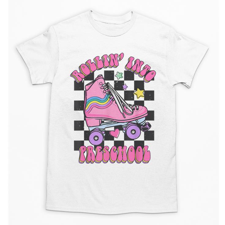 Kids Back To School Skating Rollin Into Preschool Unisex T-Shirt