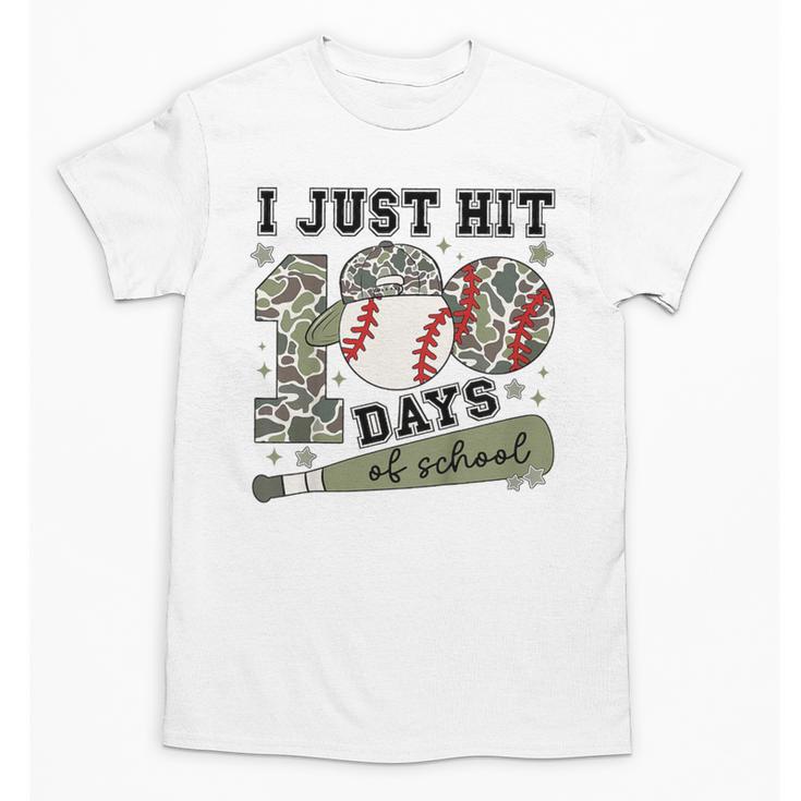 Kids I Just Hit 100 Days Boys 100 Days Of School Baseball Kids Unisex T-Shirt