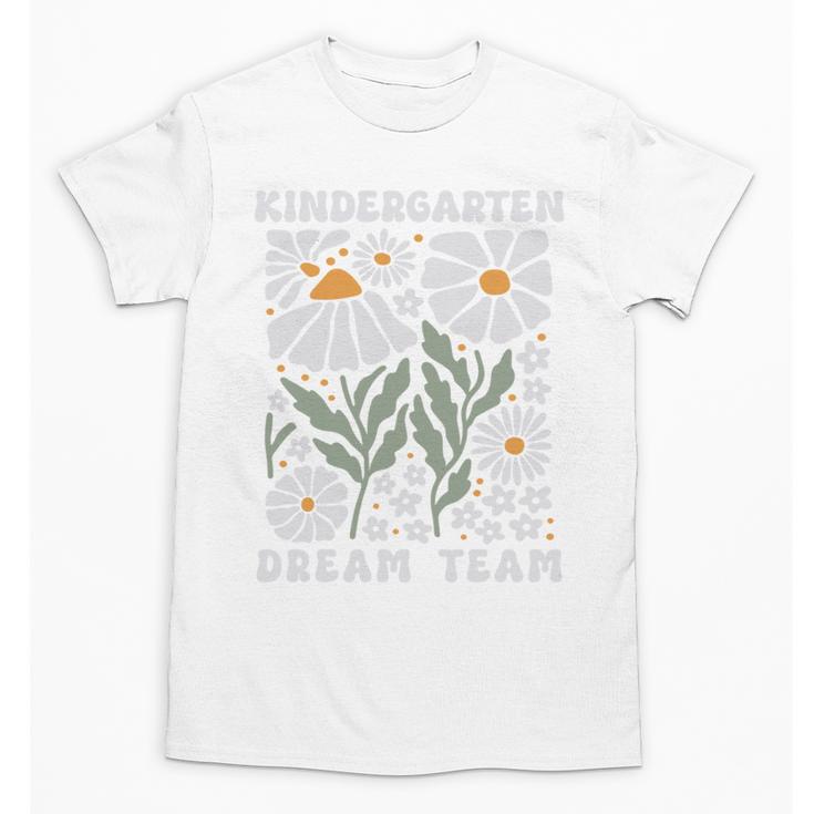 Kindergarten Dream Team First Day Back To School Boho Flower Performance Unisex T-Shirt