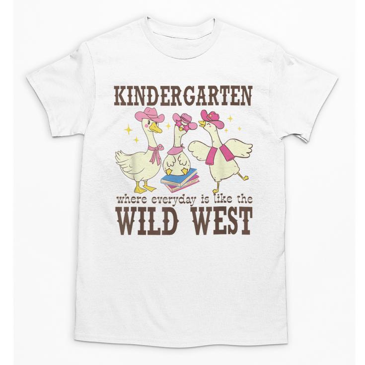Kindergarten Wild West Goose Cowboy Goose Back To School Unisex T-Shirt