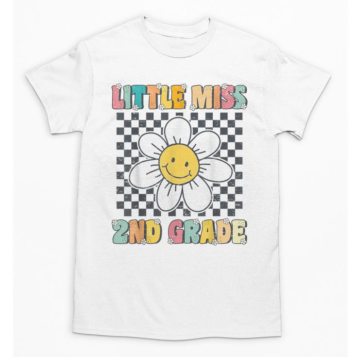 Little Miss 2nd Grade Retro Groovy 2nd Grade Back To School Unisex T-Shirt