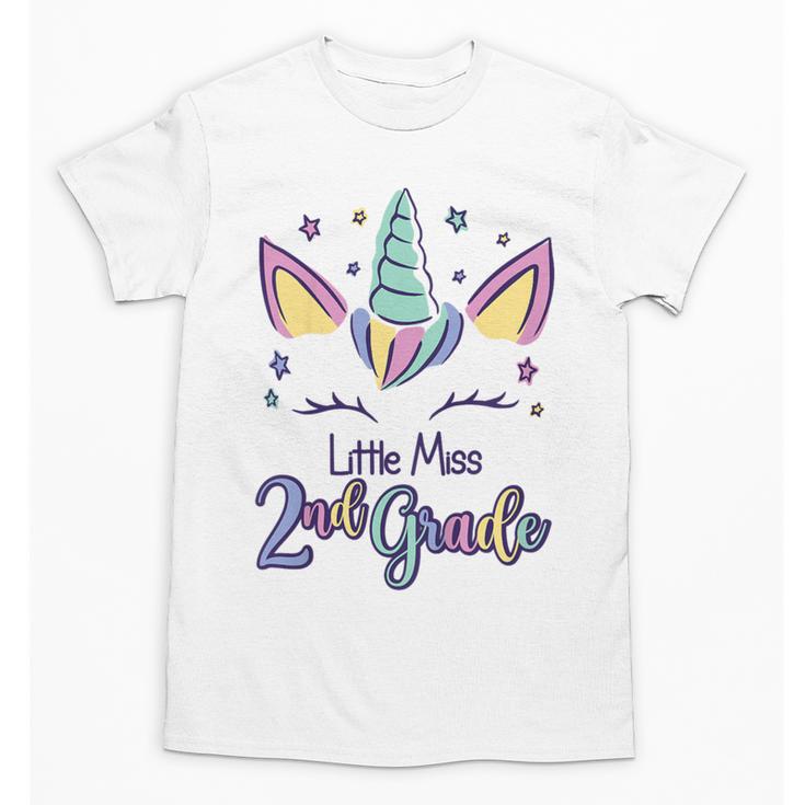 Little Miss Second Grade 2025 2nd Grade Back To School Unisex T-Shirt