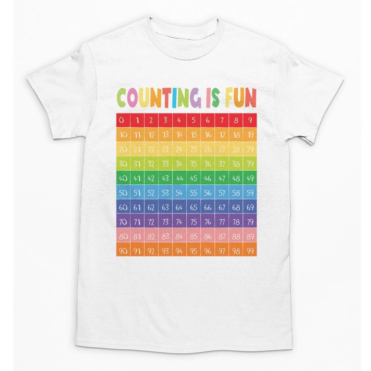 Numbers Learning Cute Numbers 0-100 Back To School Counting Unisex T-Shirt