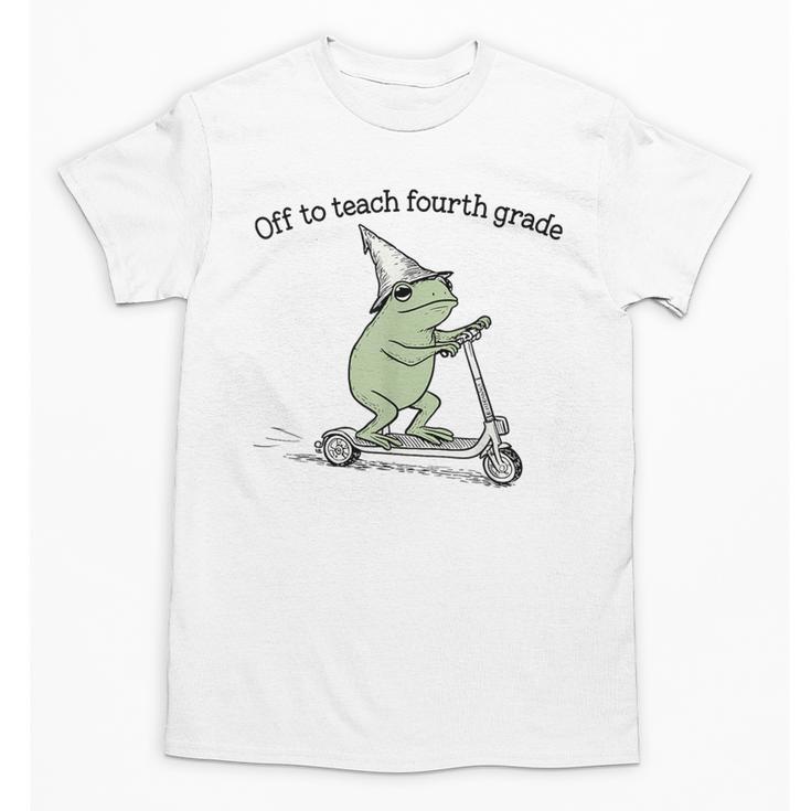 Off To Teach Fourth Grade Froggy Cute Frog Back To School Unisex T-Shirt