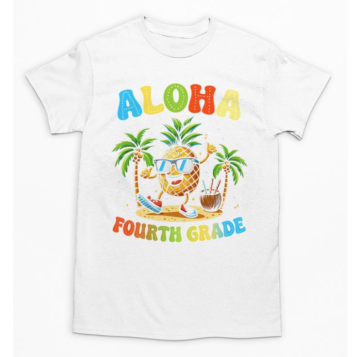 Pinapple Beach Back To School Day Aloha Fourth Grade Performance Unisex T-Shirt