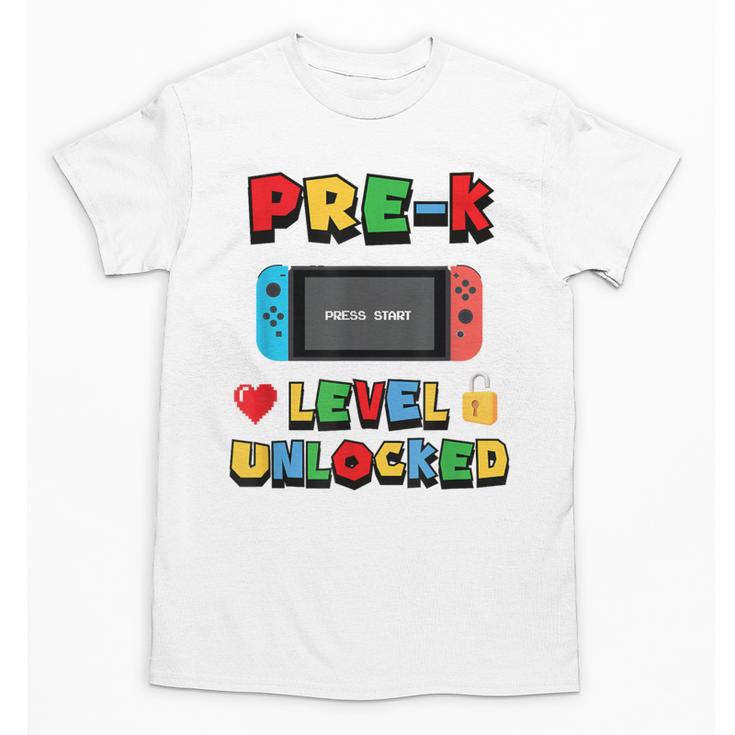 Pre-K Level Unlocked Back To School Video Game Unisex T-Shirt
