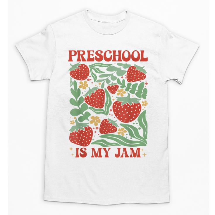 Preschool Is My Jam Boho Floral Strawberry Back To School Unisex T-Shirt
