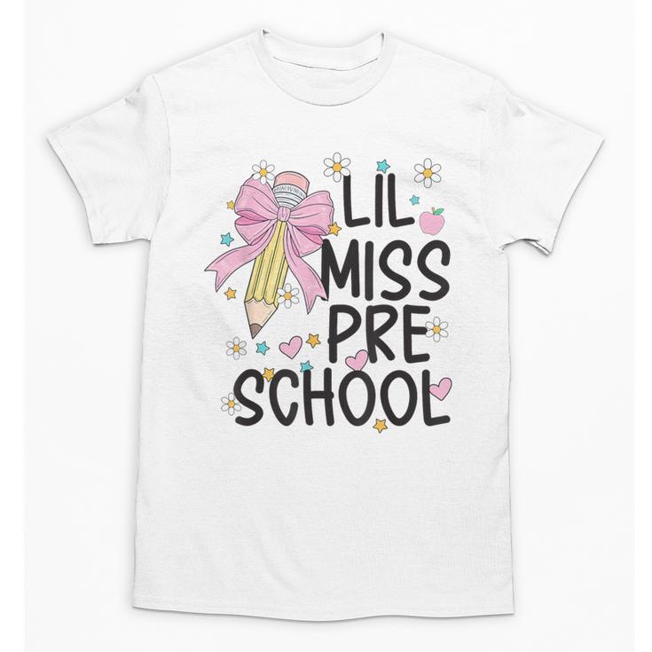 Preschool Little Miss Back To School Girls Kids Preschool Unisex T-Shirt