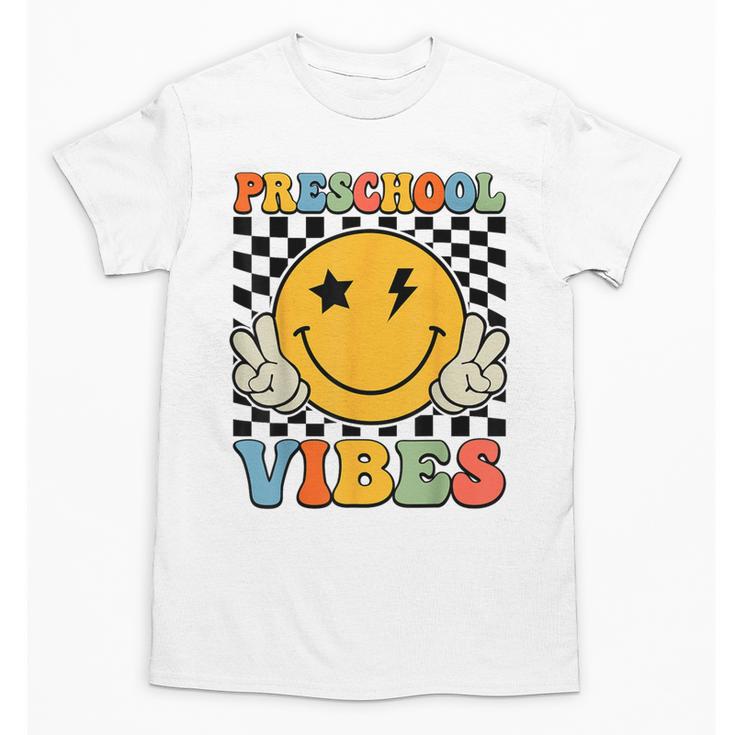 Preschool Vibes Retro Groovy Back To School Pre-K Unisex T-Shirt