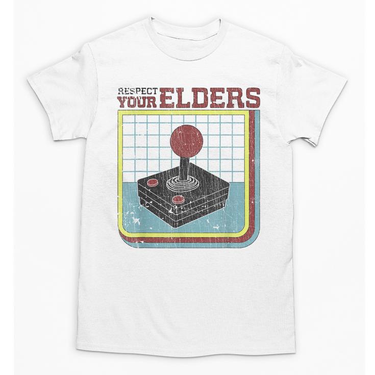 Respect Your Elders Retro Gamer Joystick Back To School Unisex T-Shirt