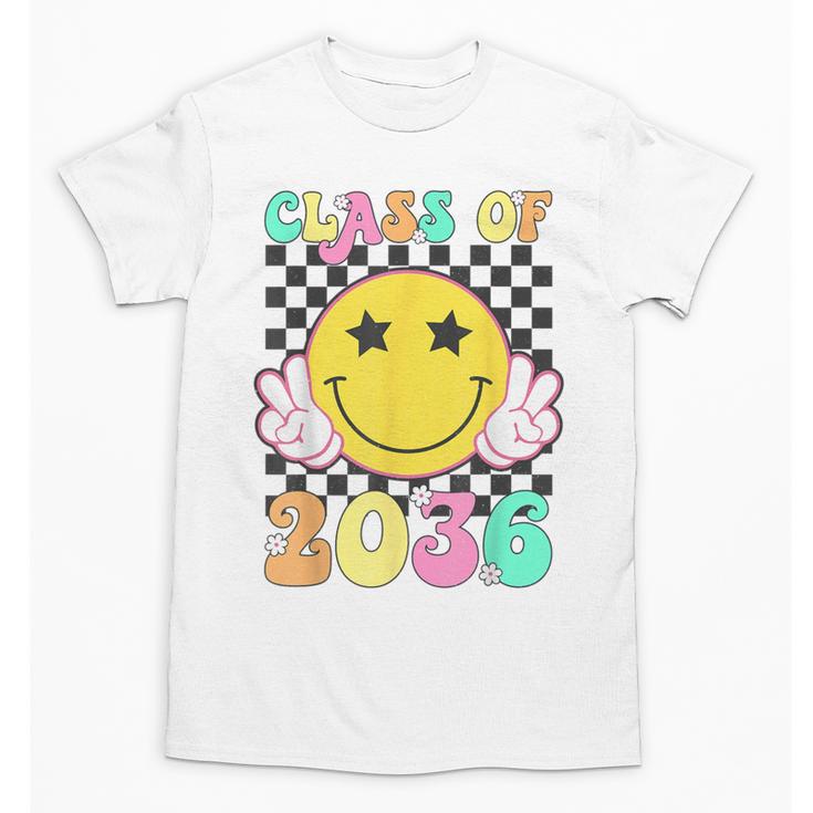 Retro Class Of 2036 Grow With Me Back To School Kindergarten Unisex T-Shirt