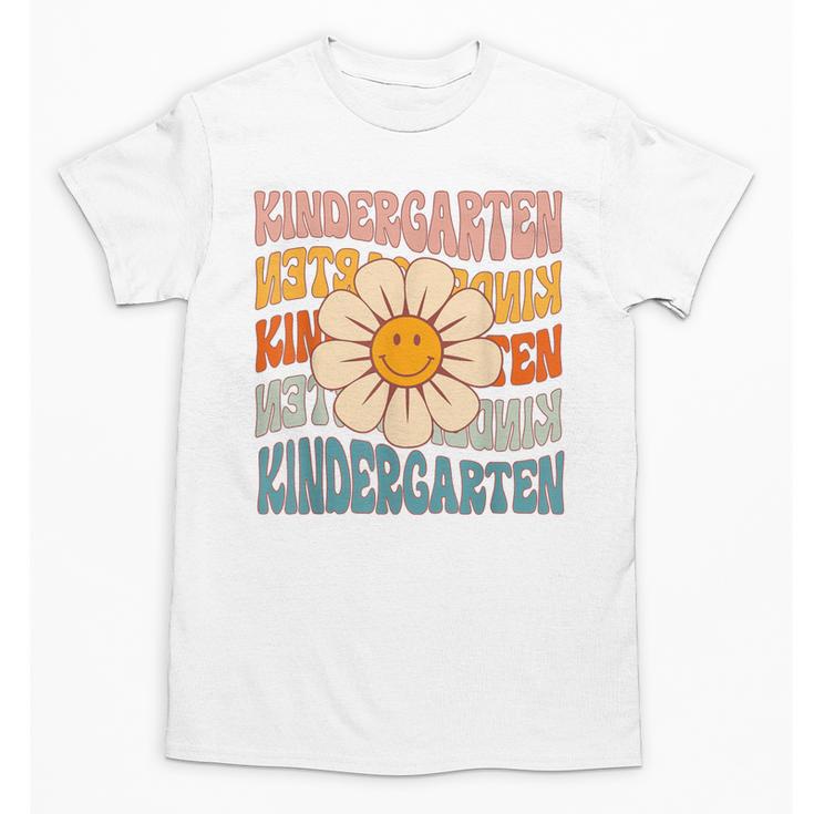 Retro Kindergarten Daisy Colorful Back To School Student Kid Unisex T-Shirt