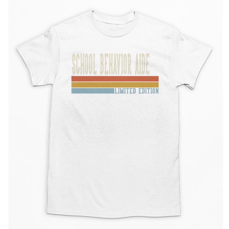 School Behavior Aide Week Retro Vintage Back To School Day Premium Tri-Blend Unisex T-Shirt