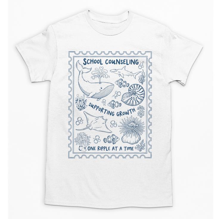 School Counselor Ocean Guidance Counselor Back To School Unisex T-Shirt
