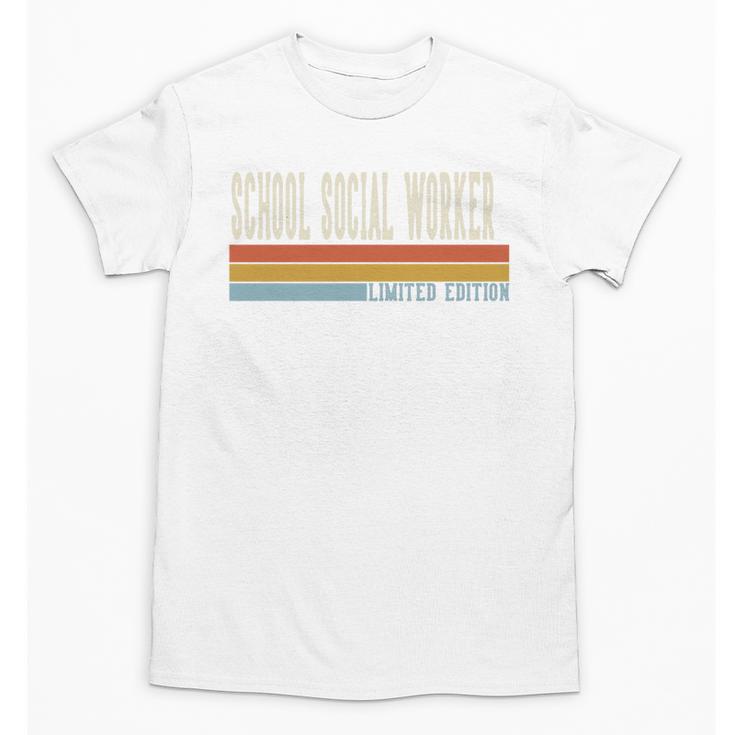 School Social Worker Week Retro Vintage Back To School Day Premium Tri-Blend Unisex T-Shirt