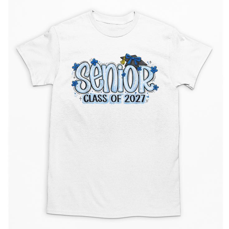Senior 2027 Blue Girls Class Of 27 Back To School Unisex T-Shirt