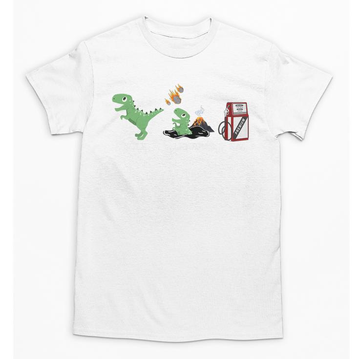 Solid Liquid Gas Dinosaur Back To School Premium Tri-Blend Unisex T-Shirt