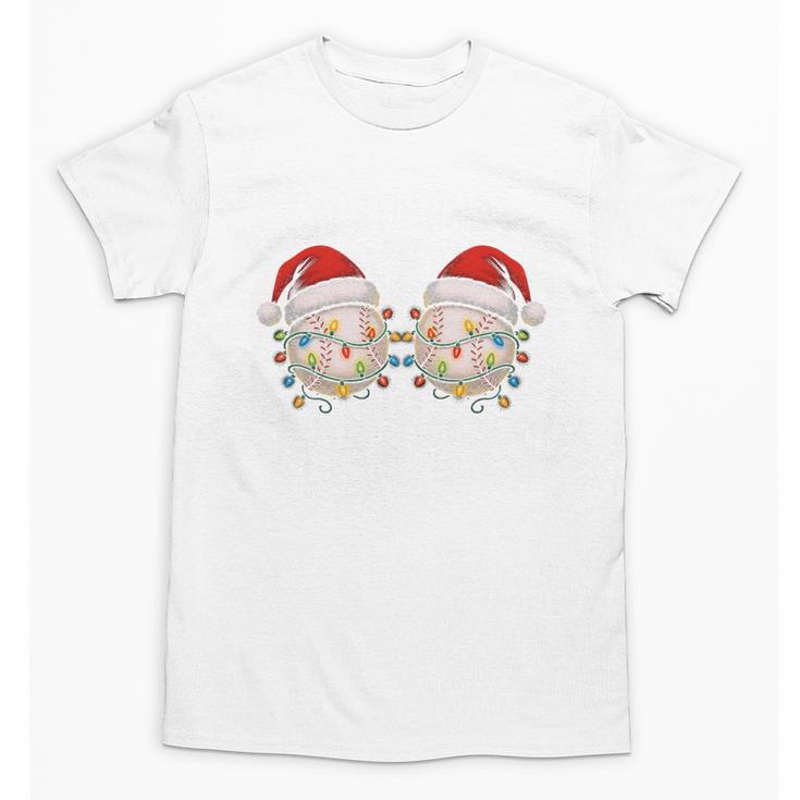 Stop Staring At My Balls Comedy Christmas Baseball Unisex T-Shirt