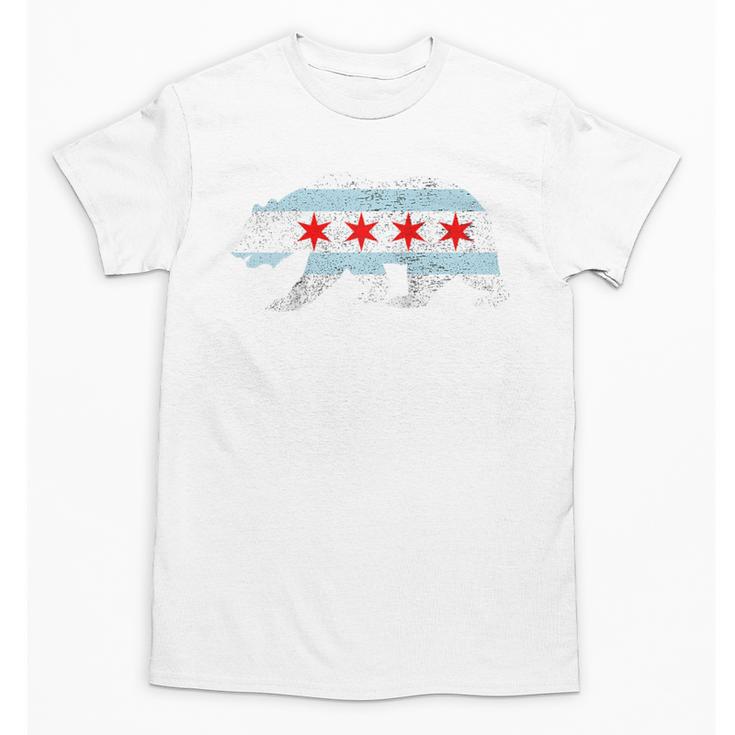 Sweet Vintage Retro Chicago City Flag Bear Print Raglan Baseball Tee Unisex T-Shirt Sweet Vintage Retro Chicago City Flag Bear Print Raglan Baseball Tee Unisex T-Shirt