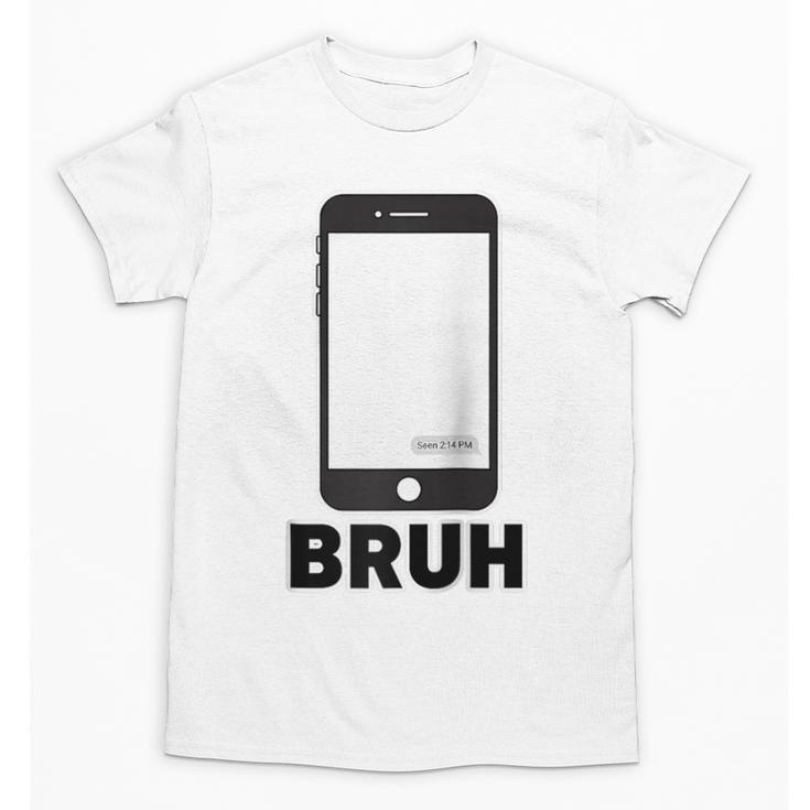 Texted First Bruh Seen Message Valentine's Day Humor Raglan Baseball Tee Unisex T-Shirt