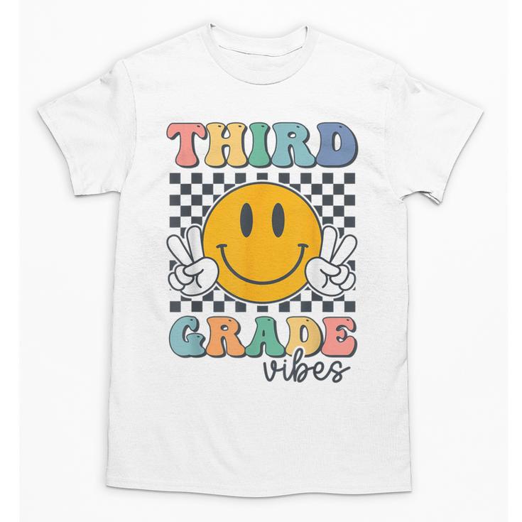 Third Grade Vibes Retro Smile Back To School 3rd Grade Team Unisex T-Shirt