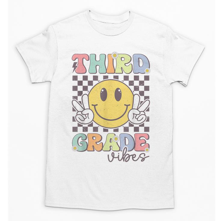 Third Grade Vibes Smile Face 3rd Grade Team Back To School Unisex T-Shirt