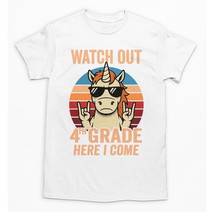 Watch Out Fourth Grade 2026 Back To School 4th Grade Boys Premium Tri-Blend Unisex T-Shirt