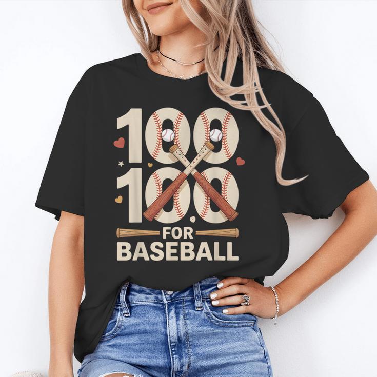 100 Days Of School Baseball Love Valentine’s Day Men Women Unisex T-Shirt