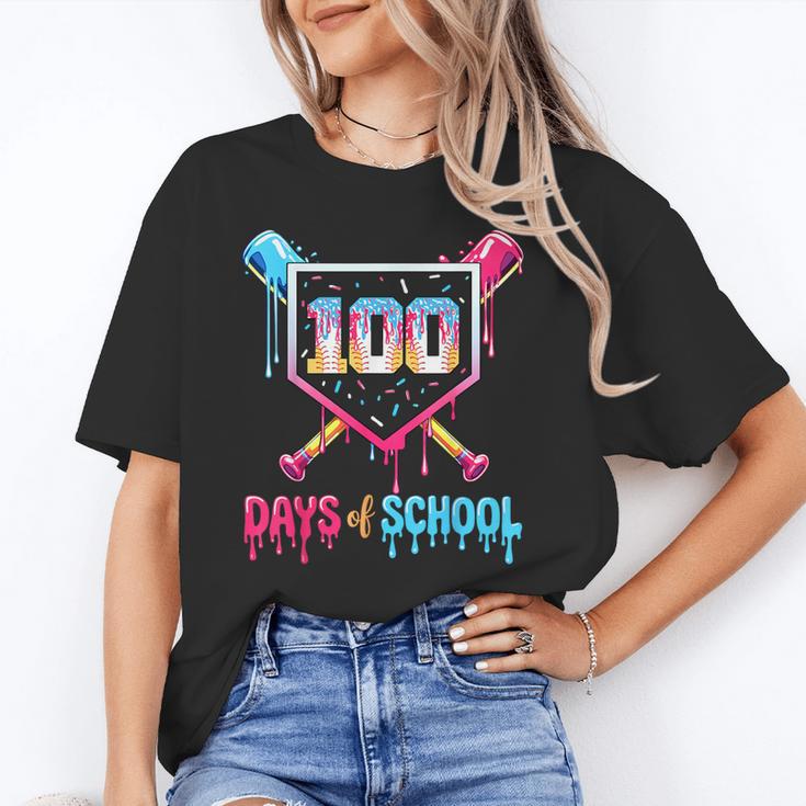 100 Days Of School Ice Cream Drip Baseball 100 Days Smarter Unisex T-Shirt