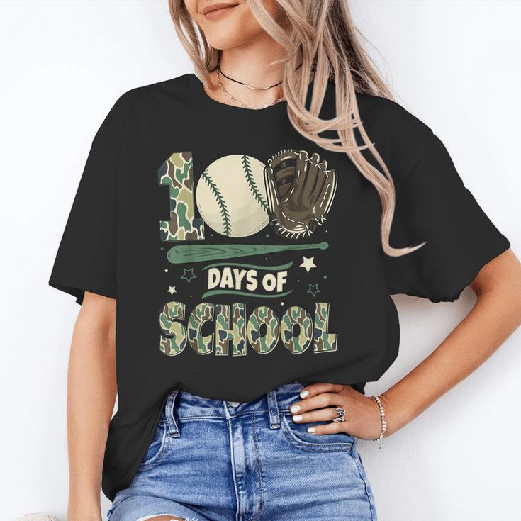 100 Days Of School Teacher Camo Baseball Boys Toddler Kids Unisex T-Shirt