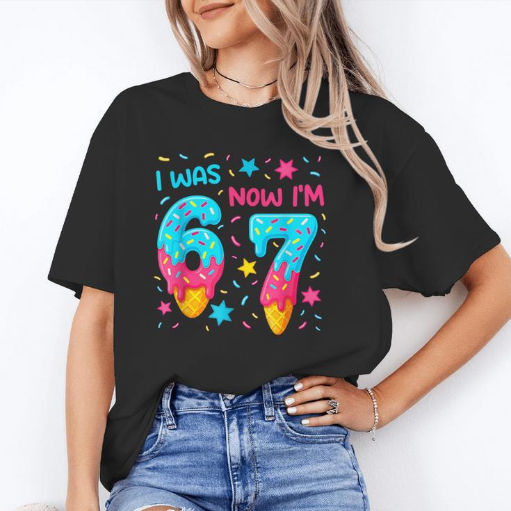 I Was 6 Now I'm 7 67 Birthday Baseball Drip 7 Year Old Unisex T-Shirt I Was 6 Now I'm 7 67 Birthday Baseball Drip 7 Year Old Unisex T-Shirt