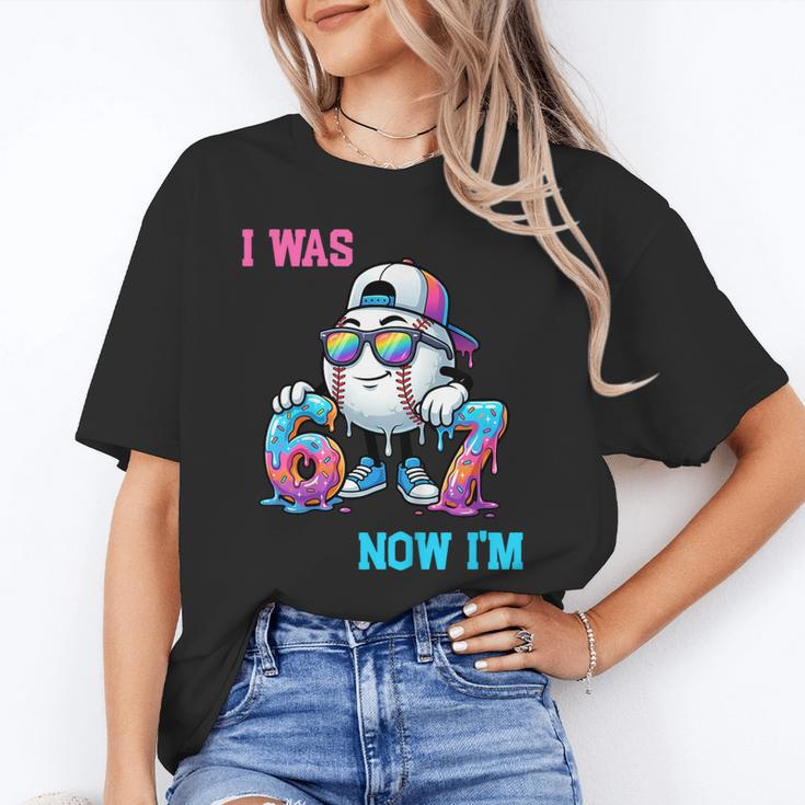 I Was 6 Now I'm 7 Baseball Birthday Drip Ice Cream Boy Unisex T-Shirt