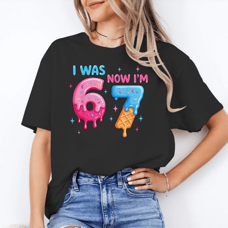 I Was 6 Now I'm 7 Meme Six Seven Baseball 7th Birthday Unisex T-Shirt