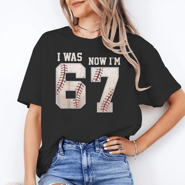 I Was 6 Now I'm 7 Year Old Birthday 67 Meme Baseball Bday Unisex T-Shirt I Was 6 Now I'm 7 Year Old Birthday 67 Meme Baseball Bday Unisex T-Shirt