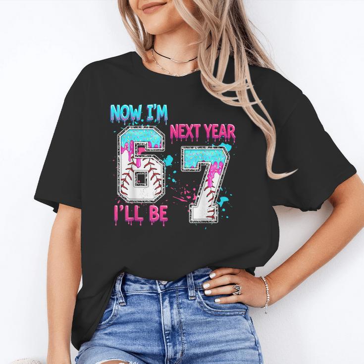 Now Im 6 Next Year I'Ll Be 7 Baseball Ice Cream Drip 67 Meme Unisex T-Shirt