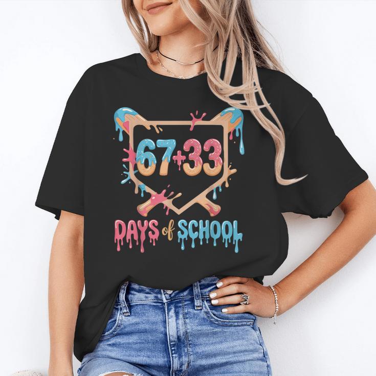 67 33 Days Of School Baseball Drip 100 Days Of School Unisex T-Shirt