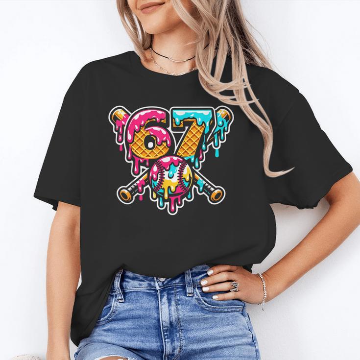 67 Baseball Ice Cream Drip Number Unisex T-Shirt