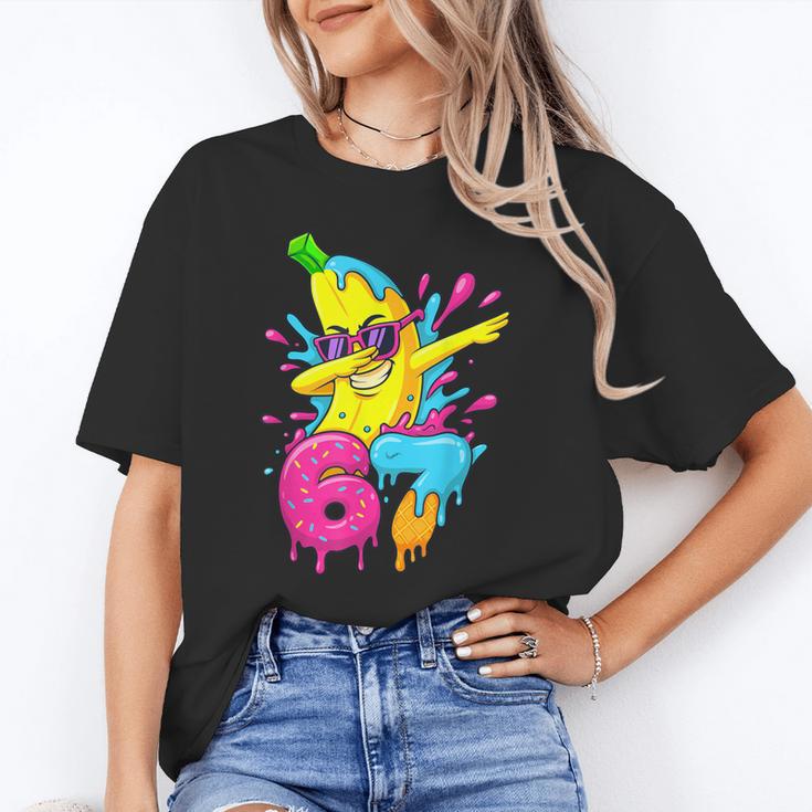 67 Dabbing Banana Baseball 6 7 Dripping Ice Cream Meme Unisex T-Shirt