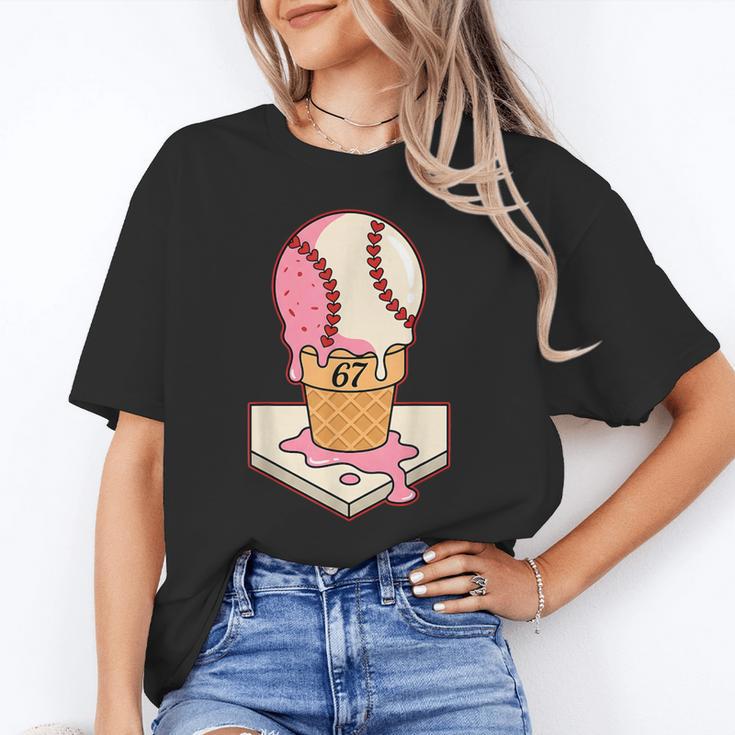 67 Tee Baseball Creamy Dripping Graphic Sixty-Seven Clothes Unisex T-Shirt
