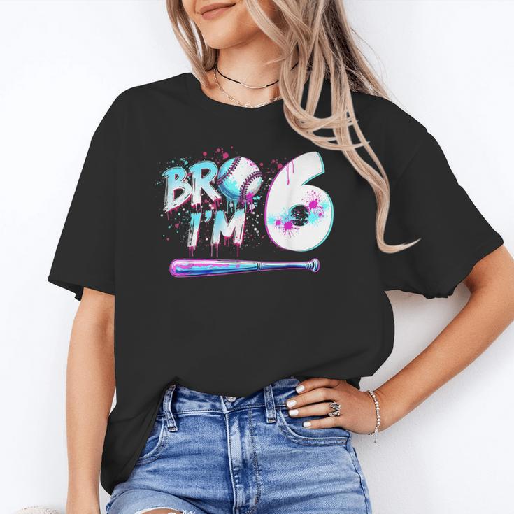 6th Birthday Boy Bro I'm 6 Year Old Baseball Ice Cream Drip Unisex T-Shirt 6th Birthday Boy Bro I'm 6 Year Old Baseball Ice Cream Drip Unisex T-Shirt