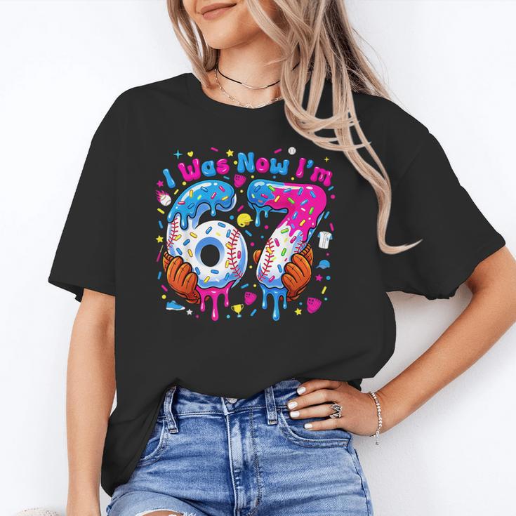 7th Birthday I Was 6 Now I'm 7 Baseball Ice Cream Drip Unisex T-Shirt