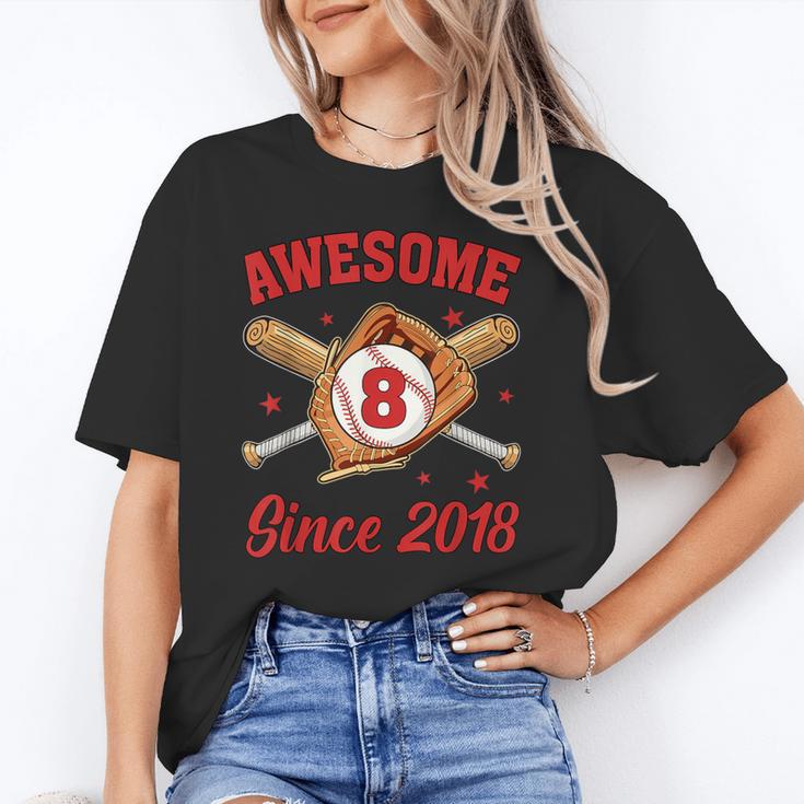 8 Year Old Boys Awesome Since 2018 Baseball Birthday Unisex T-Shirt 8 Year Old Boys Awesome Since 2018 Baseball Birthday Unisex T-Shirt