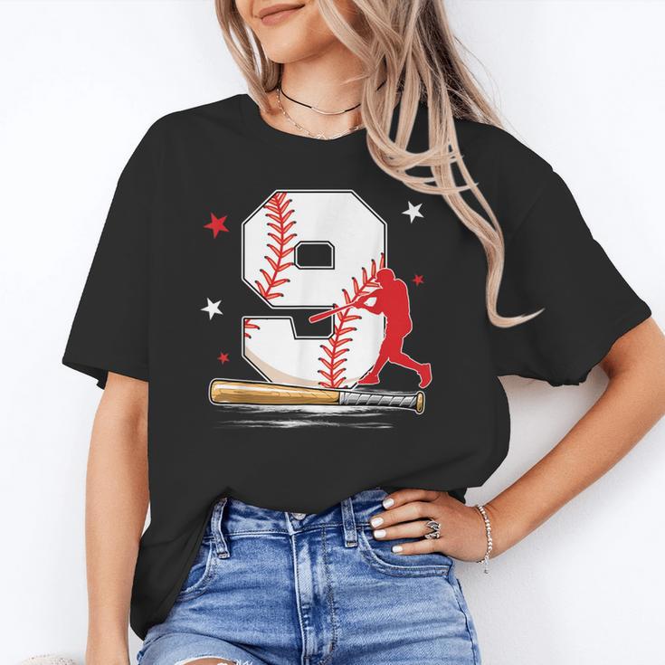 9 Years Old Baseball Birthday Boy 9th Bday Party Unisex T-Shirt